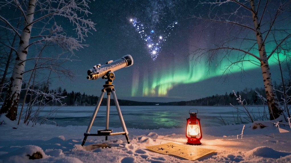 orion guides winter skies compass